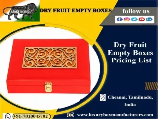 Dry Fruit Boxes | Festival Dry Fruit Boxes | Customized Dry Fruit Boxes | Chenna