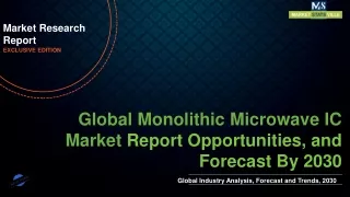 Monolithic Microwave IC Market Worth US$ 23,507.0 million by 2030
