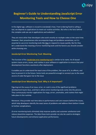 Beginner’s Guide to Understanding JavaScript Error Monitoring Tools and How to Choose One