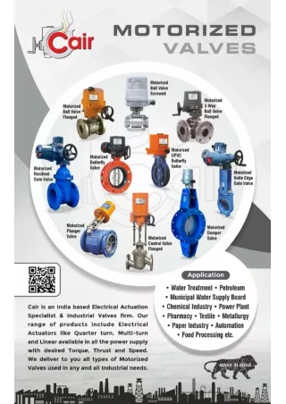 motorized valve manufacturer