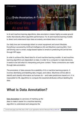 How Data Annotation is a critical step in AI and ML | Macgence