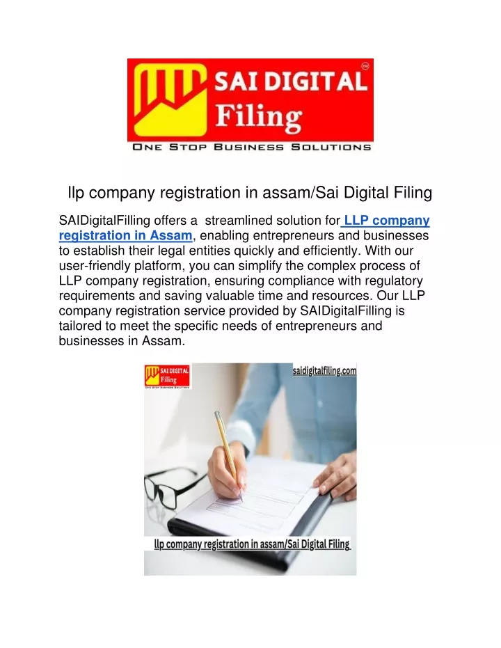 llp company registration in assam sai digital