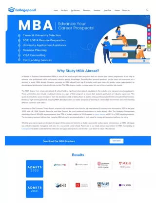 MBA Abroad Courses, Colleges, Eligibility, Fees and Scholarships