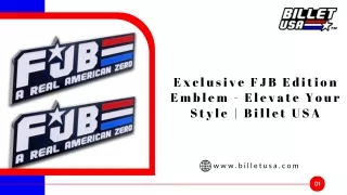 Exclusive FJB Edition Emblem - Elevate Your Style | Billet USA