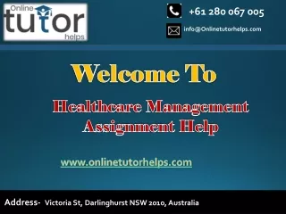 Healthcare Management Assignment Help PPT