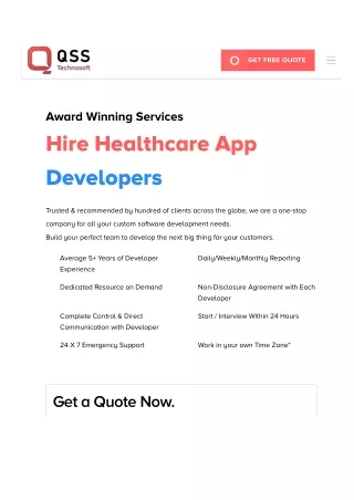 Award Winning Healthcare App Developers