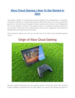 Xbox Cloud Gaming _ How To Get Started In 2023