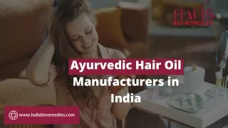 Ayurvedic Hair Oil Manufacturers in India