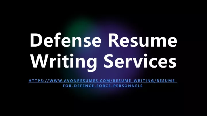 defense resume writing services