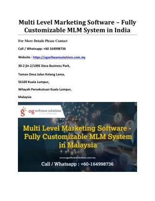 multi level marketing software fully customizable