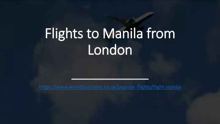 flights to manila from london