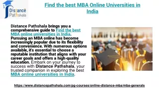 Find the best MBA Online Universities in India (1)