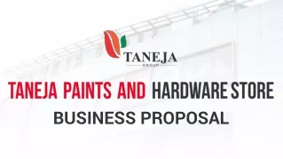 Taneja Paints And Hardware Store Business
