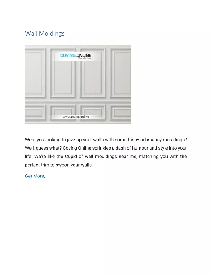 wall moldings