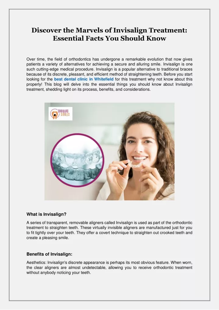 discover the marvels of invisalign treatment