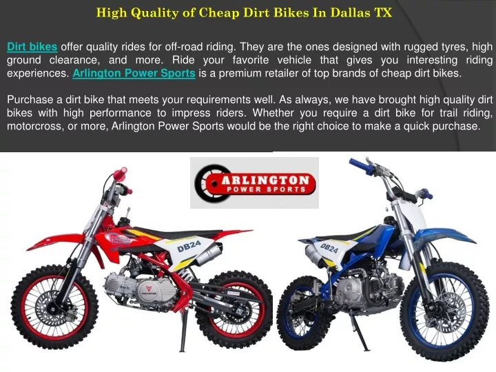 high quality of cheap dirt bikes in dallas tx