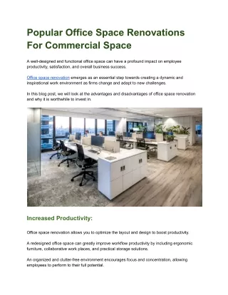 Office Space Renovations &amp; Interior Designers - Rithwik