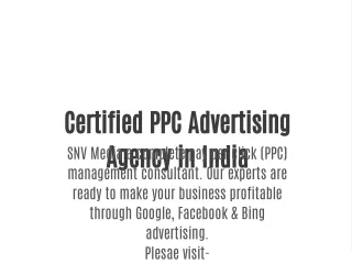 Certified PPC Advertising Agency in India