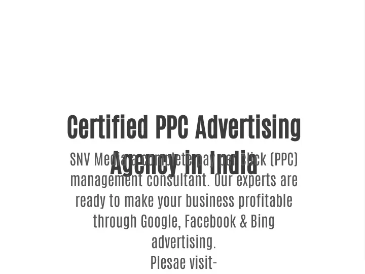 certified ppc advertising agency in india