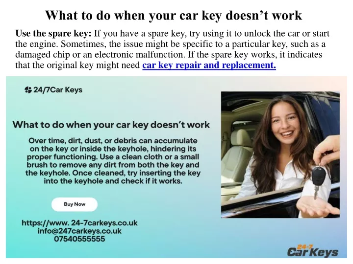 what to do when your car key doesn t work