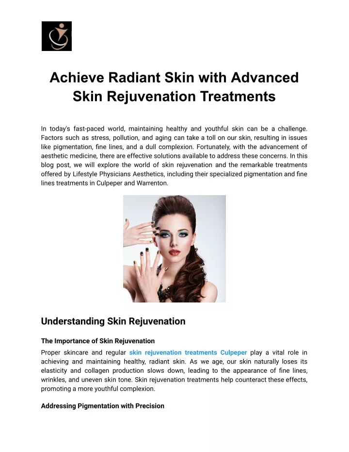 achieve radiant skin with advanced skin