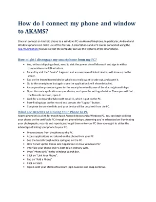 How-do-I-connect-my-phone-and-window-to-akams-phone-link