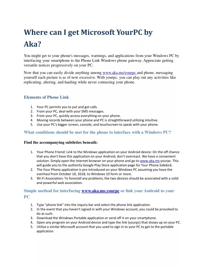 where can i get microsoft yourpc by aka