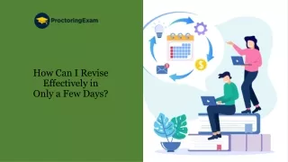 How Can I Revise Effectively in Only a Few Days?​