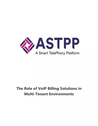 The Role of VoIP Billing Solutions in Multi-Tenant Environments