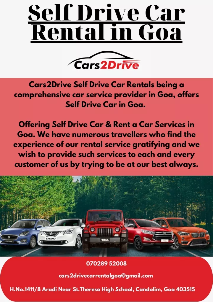 self drive car rental in goa