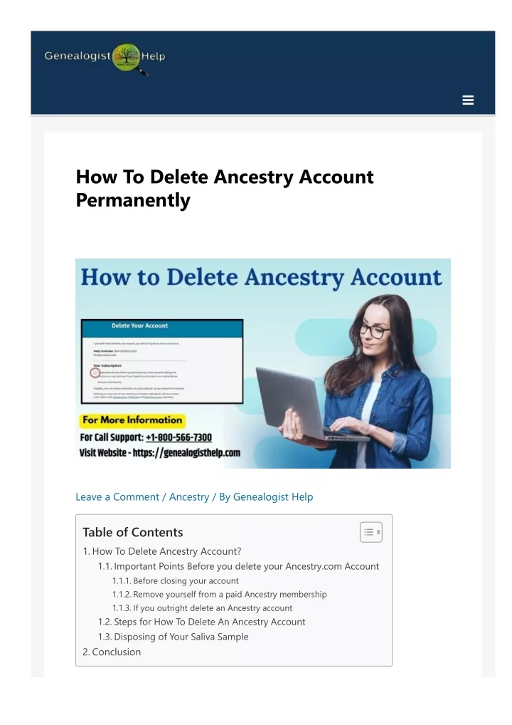 how to delete ancestry account permanently