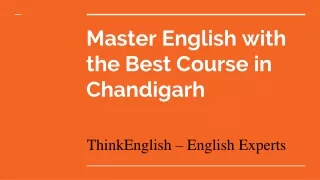 Master English with the Best Course in Chandigarh