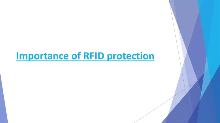 importance of rfid protection