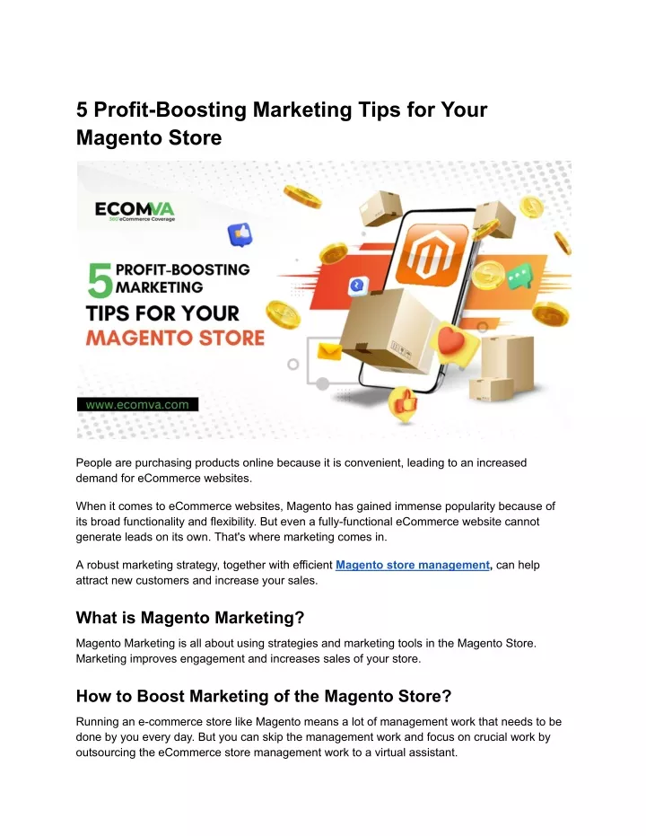 5 profit boosting marketing tips for your magento