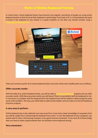 perks of online keyboard testing