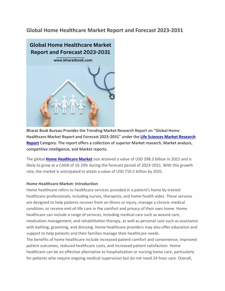 global home healthcare market report and forecast