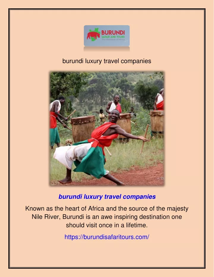 burundi luxury travel companies