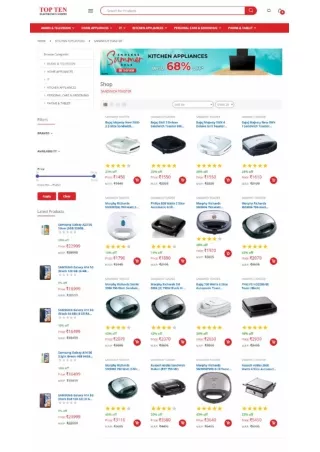 Buy Sandwich Toaster Online in Navi Mumbai at Best Price | Top Ten Electronics
