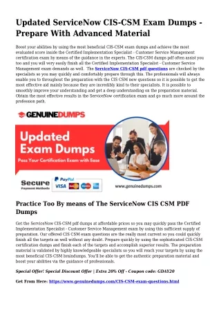 CIS-CSM PDF Dumps For Most effective Exam Accomplishment