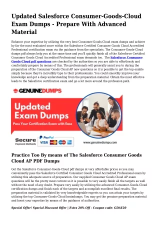 Consumer-Goods-Cloud PDF Dumps - Salesforce Certification Made Uncomplicated