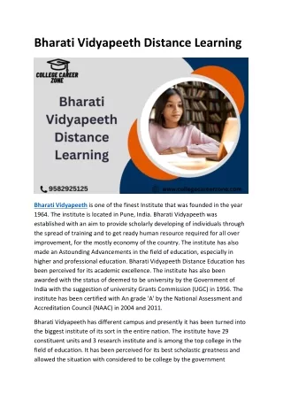 Bharati Vidyapeeth Distance Learning
