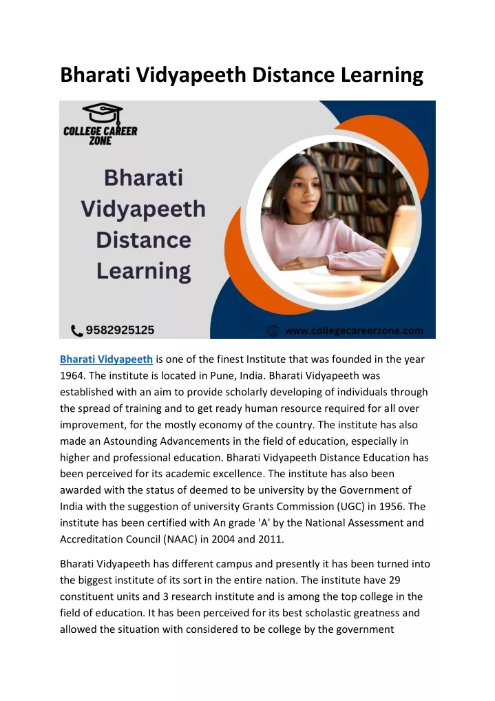 bharati vidyapeeth distance learning