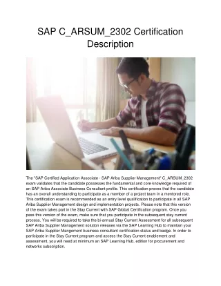 sap c arsum 2302 certification description