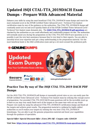 CTAL-TTA_2019DACH PDF Dumps The Supreme Supply For Preparation