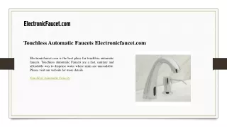 touchless automatic faucets electronicfaucet com