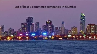 Comprehensive List of E-commerce Companies in Mumbai