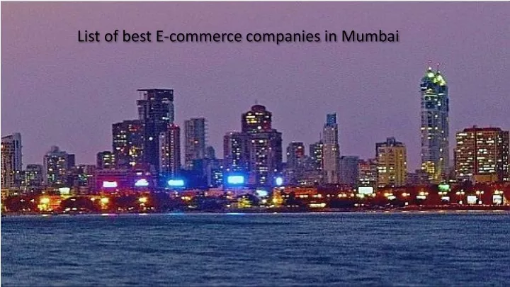 list of best e commerce companies in mumbai