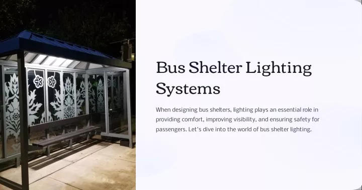 bus shelter lighting systems