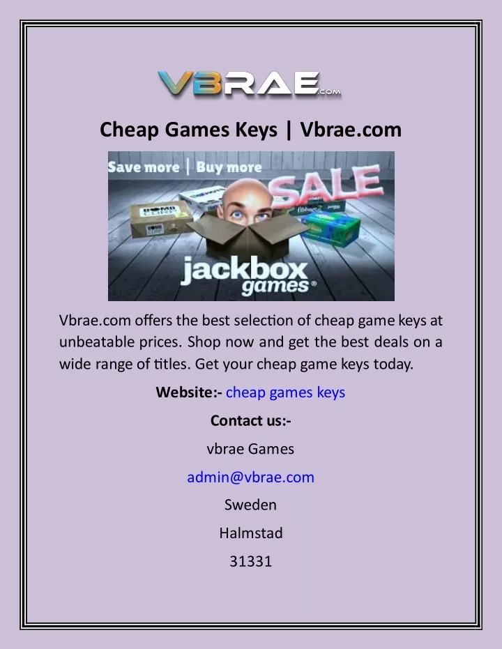 cheap games keys vbrae com