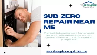 Sub-Zero Repair Near Me | The Appliance Repairmen